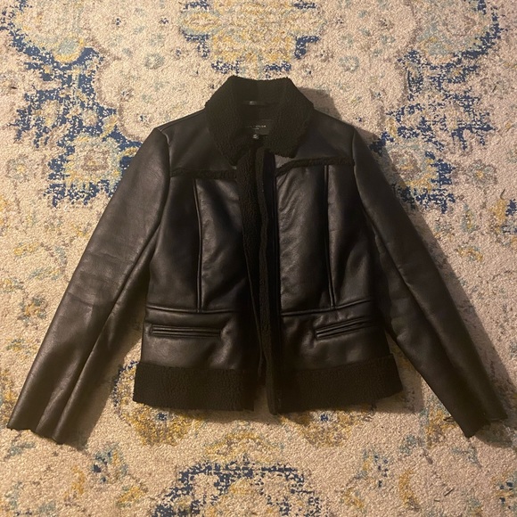 Ann Taylor Jackets & Blazers - ANN TAYLOR Faux Leather Moto Jacket NWOT